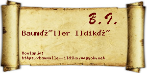 Baumüller Ildikó névjegykártya